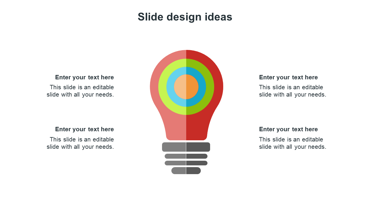 Our Predesigned Slide Design Ideas PowerPoint Template